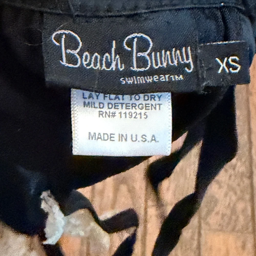 Beach Bunny Black Bikini Top with Lace